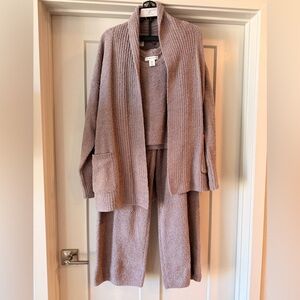 Cupcakes & Cashmere Soft Knit Set in Light Brown